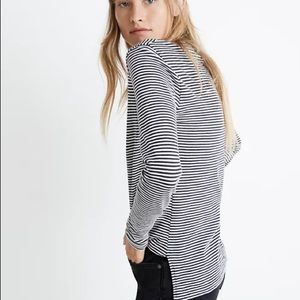 Madewell Turtleneck in Black and White Stripe